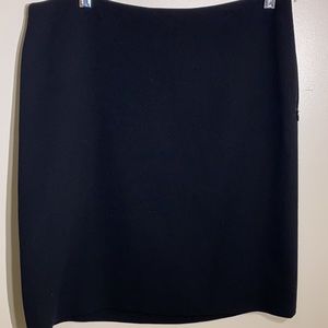 Moschino Cheap and Chic Black Wool Crepe Skirt Size 10